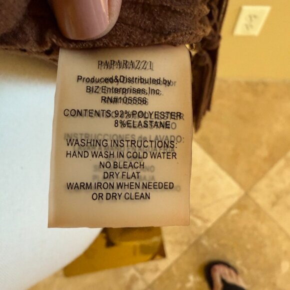 Faux Suede Fringed Jacket, size M - Picture 3 of 4